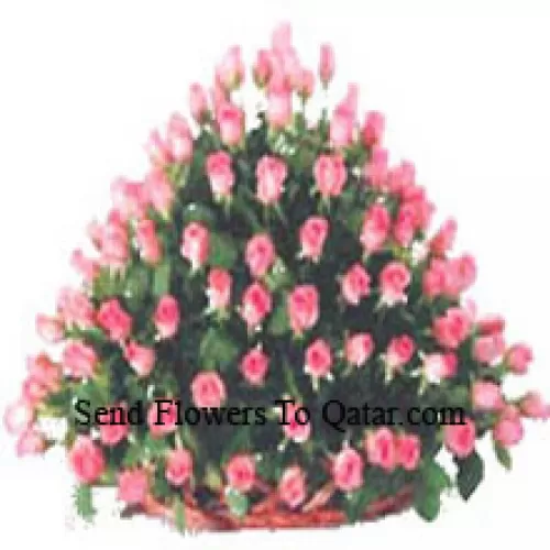 Basket Of 150 Pink Roses